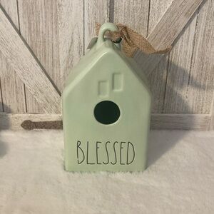 Rae Dunn Blessed Birdhouse in Mint Green
